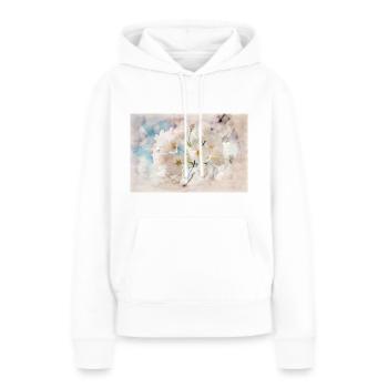 la floraison des cerisiers japonais - Sweat à capuche Premium bio Femme - blanc - Devant - Julia (174cm)