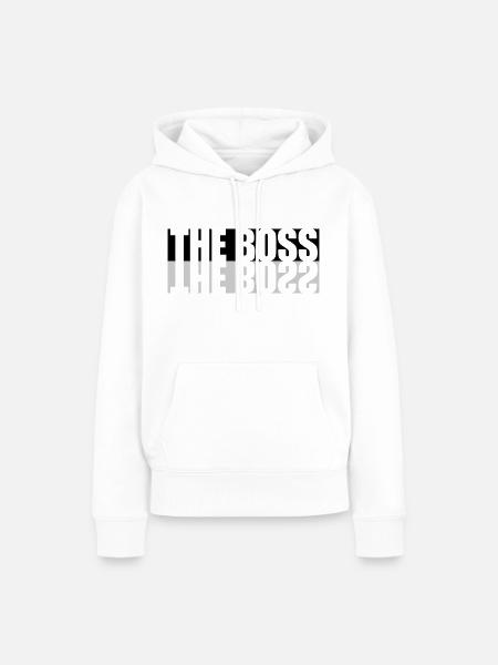Spiegelung The Boss - Frauen Premium Bio Hoodie - Weiß