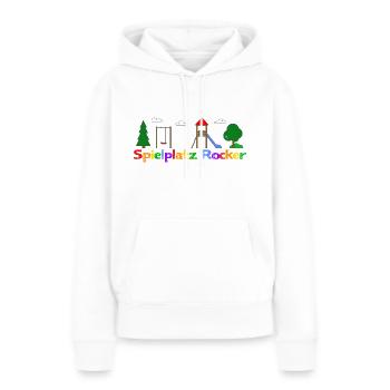 Spielplatz Rocker - Frauen Premium Bio Hoodie - Weiß - Vorne - Julia (174cm)