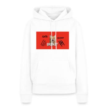 Cats Against Brexit - Women’s Premium Organic Hoodie - white - Front - Julia (174cm)