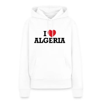 Ich liebe Algerien - Frauen Premium Bio Hoodie - Weiß - Vorne - Julia (174cm)