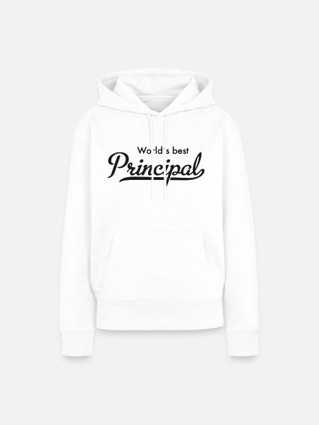Principal - Sweat à capuche Premium bio Femme - blanc