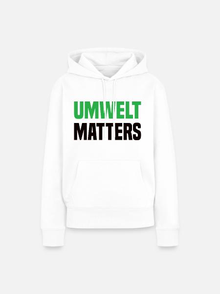 Umwelt Matters Klimawandel - Frauen Premium Bio Hoodie - Weiß