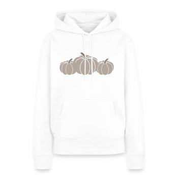 Gourdes - Sweat à capuche Premium bio Femme - blanc - Devant - Julia (174cm)