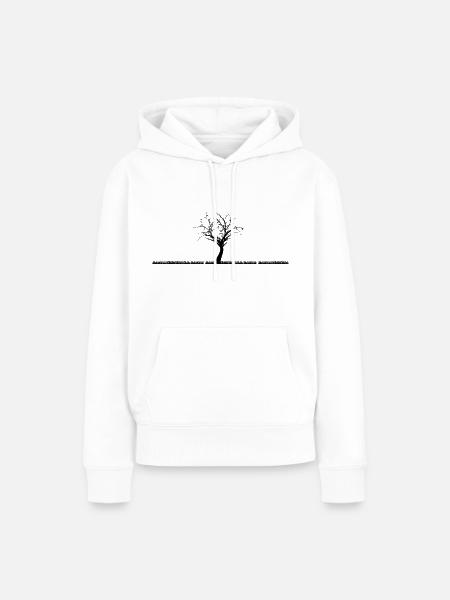 Düsterer Baum - Frauen Premium Bio Hoodie - Weiß
