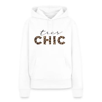 tres chic - Frauen Premium Bio Hoodie - Weiß - Vorne - Julia (174cm)