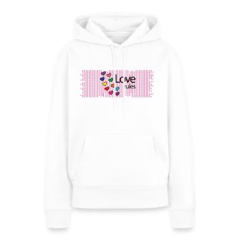 Love Rules - Women’s Premium Organic Hoodie - white - Front - Julia (174cm)