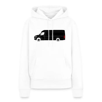 Kurier Sprinter schwarz linke Seite W907 910 - Frauen Premium Bio Hoodie - Weiß - Vorne - Julia (174cm)