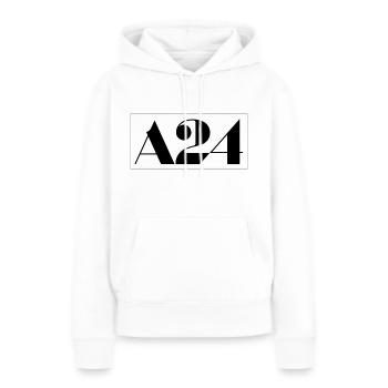 film producter a24 - Sweat à capuche Premium bio Femme - blanc - Devant - Julia (174cm)