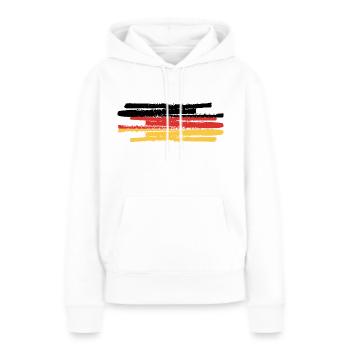 Deutschland Deutschlandflagge - Frauen Premium Bio Hoodie - Weiß - Vorne - Julia (174cm)