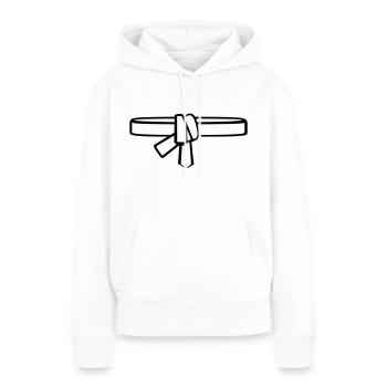 Gürtel - Frauen Premium Bio Hoodie - Weiß - Vorne - Julia (174cm)
