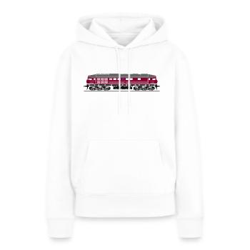 BR 130 côté bourgogne DR Reichsbahn - Sweat à capuche Premium bio Femme - blanc - Devant - Julia (174cm)