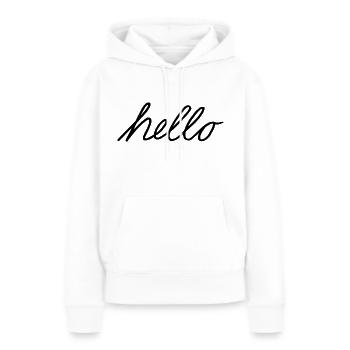 Tag der Handschrift - Frauen Premium Bio Hoodie - Weiß - Vorne - Julia (174cm)
