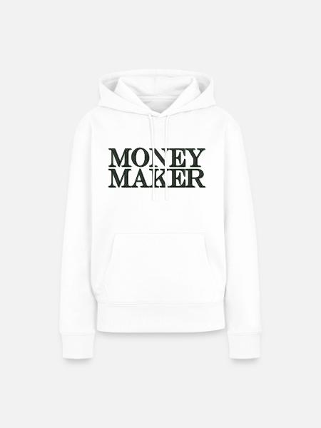 Money Maker - Frauen Premium Bio Hoodie - Weiß