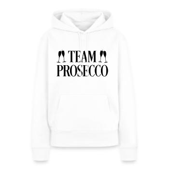 Équipe Prosecco - Sweat à capuche Premium bio Femme - blanc - Devant - Julia (174cm)