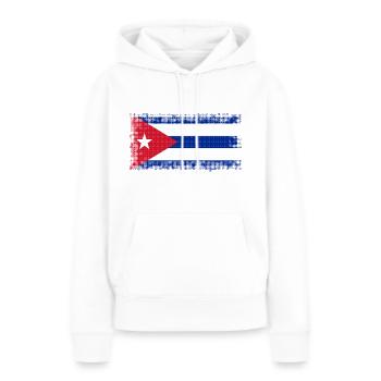 Cuba - Sweat à capuche Premium bio Femme - blanc - Devant - Julia (174cm)