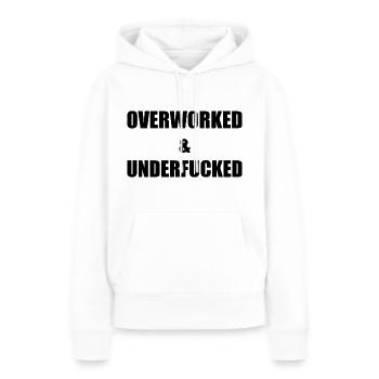 ÜBERARBEITET - Frauen Premium Bio Hoodie - Weiß - Vorne - Julia (174cm)