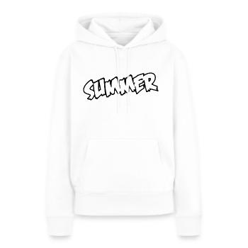Summer - Frauen Premium Bio Hoodie - Weiß - Vorne - Julia (174cm)