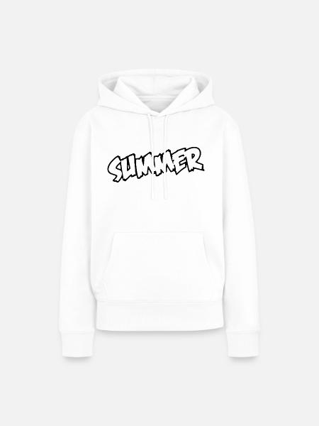 Summer - Frauen Premium Bio Hoodie - Weiß