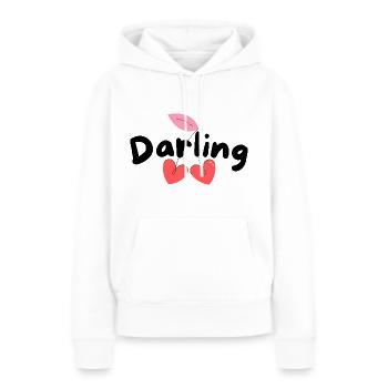 Darling I love you - Frauen Premium Bio Hoodie - Weiß - Vorne - Julia (174cm)