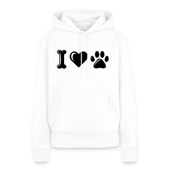 I love dogs - Women’s Premium Organic Hoodie - white - Front - Julia (174cm)