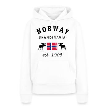 Norway - Frauen Premium Bio Hoodie - Weiß - Vorne - Julia (174cm)