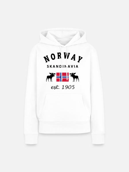Norway - Frauen Premium Bio Hoodie - Weiß