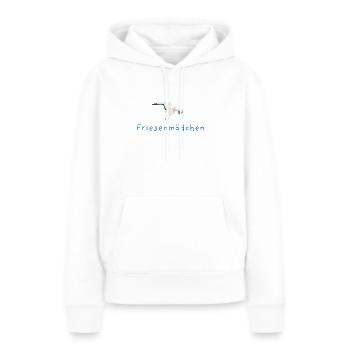 Friesenmädchen - Frauen Premium Bio Hoodie - Weiß - Vorne - Julia (174cm)