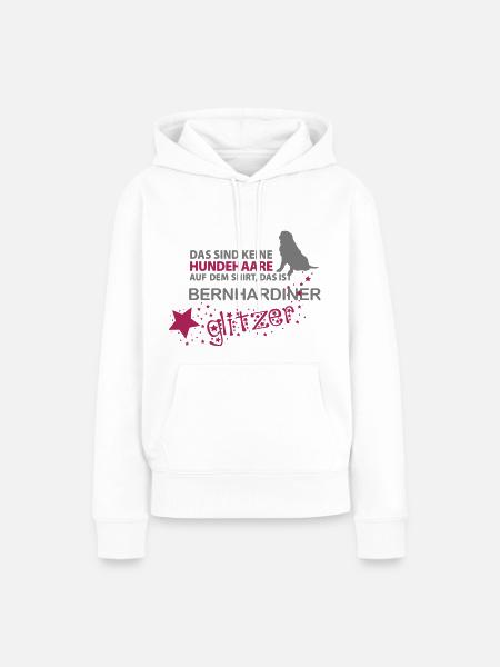 Bernhardiner Glitzer - Frauen Premium Bio Hoodie - Weiß