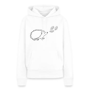 igel - Frauen Premium Bio Hoodie - Weiß - Vorne - Julia (174cm)