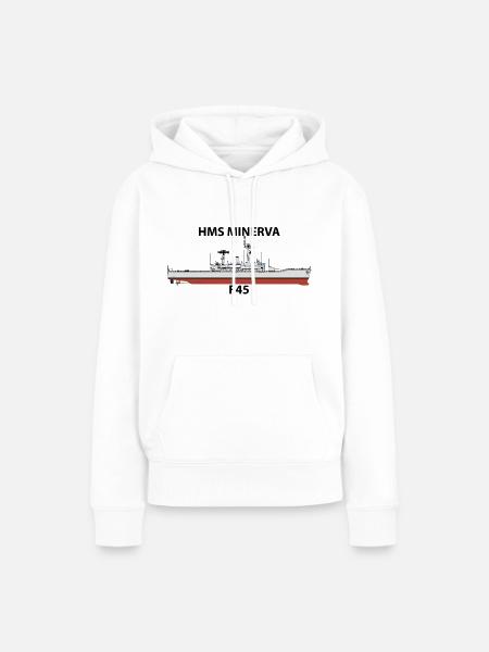 HMS MINERVA - LEANDER ORIG - Frauen Premium Bio Hoodie - Weiß