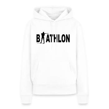 Biathlon, ski de fond, ski de fond - Sweat à capuche Premium bio Femme - blanc - Devant - Julia (174cm)
