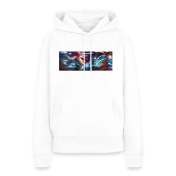 Trippiger Raum - Frauen Premium Bio Hoodie - Weiß - Vorne - Julia (174cm)