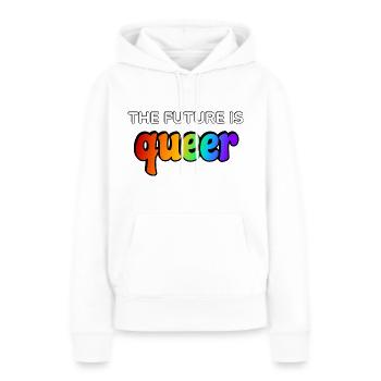 Die Zukunft ist queer - Frauen Premium Bio Hoodie - Weiß - Vorne - Julia (174cm)