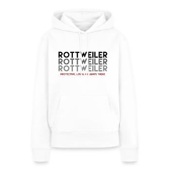 Ich liebe Rottweiler, Rottweiler, Rottweiler Hund - Frauen Premium Bio Hoodie - Weiß - Vorne - Julia (174cm)