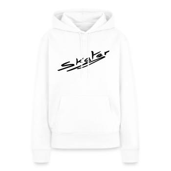 skater - sk8 - Frauen Premium Bio Hoodie - Weiß - Vorne - Julia (174cm)
