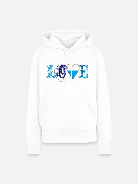 Love Bayern - Frauen Premium Bio Hoodie - Weiß