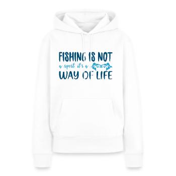 Angeln ist meine Leidenschaft - Frauen Premium Bio Hoodie - Weiß - Vorne - Julia (174cm)