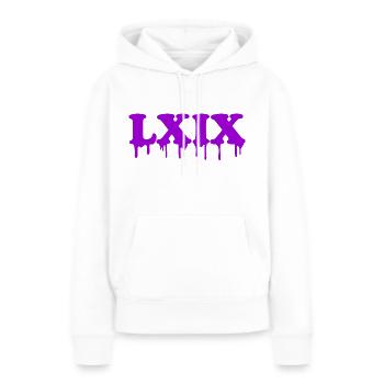 römisch 69 - Frauen Premium Bio Hoodie - Weiß - Vorne - Julia (174cm)