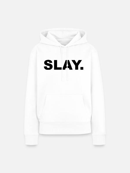 Jugendwort slay. - Frauen Premium Bio Hoodie - Weiß
