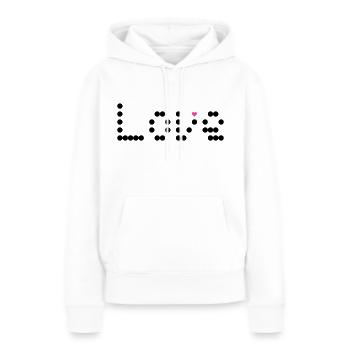 love dots - Frauen Premium Bio Hoodie - Weiß - Vorne - Julia (174cm)