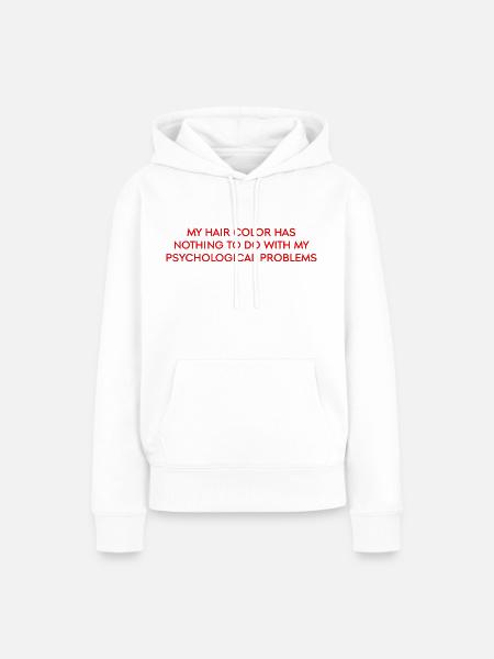 Meine Haarfarbe - Frauen Premium Bio Hoodie - Weiß