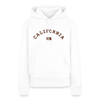 Kalifornien - Frauen Premium Bio Hoodie - Weiß - Vorne - Julia (174cm)