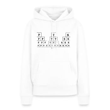 P T K (light fabrics) - Women’s Premium Organic Hoodie - white - Front - Julia (174cm)
