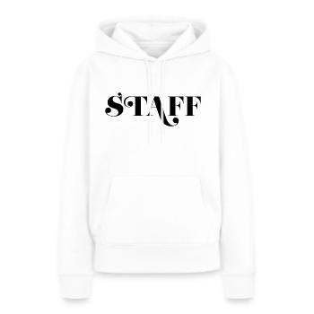 Staff - Frauen Premium Bio Hoodie - Weiß - Vorne - Julia (174cm)