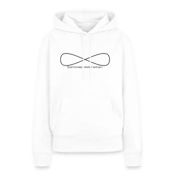 Und immer wieder weiter - Frauen Premium Bio Hoodie - Weiß - Vorne - Julia (174cm)