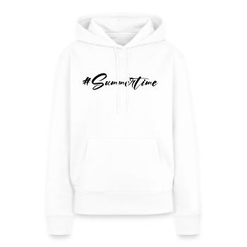 Sommerzeit - Frauen Premium Bio Hoodie - Weiß - Vorne - Julia (174cm)