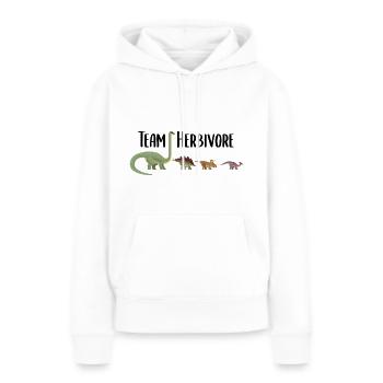 Team Herbivore - Frauen Premium Bio Hoodie - Weiß - Vorne - Julia (174cm)