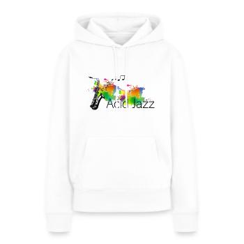Acid Jazz Music - Frauen Premium Bio Hoodie - Weiß - Vorne - Julia (174cm)