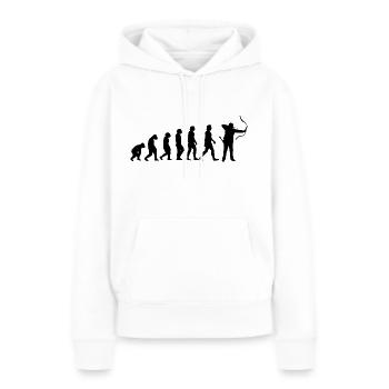 Archer archer archer flèche et arc - Sweat à capuche Premium bio Femme - blanc - Devant - Julia (174cm)